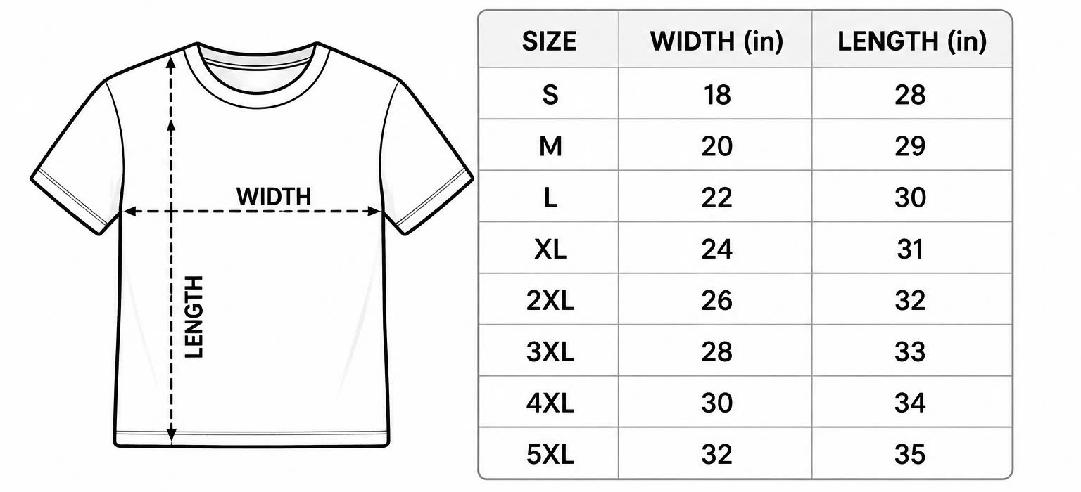 T-Shirt Size Guide