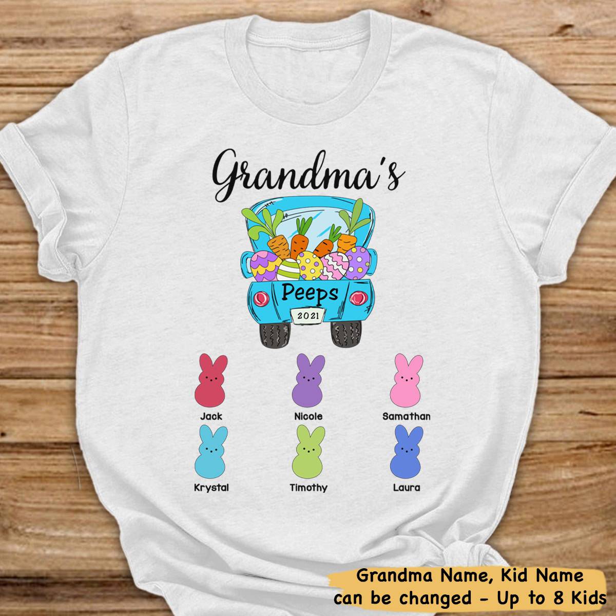 Personalized Grandma Peeps Easter Truck Custom T Shirt