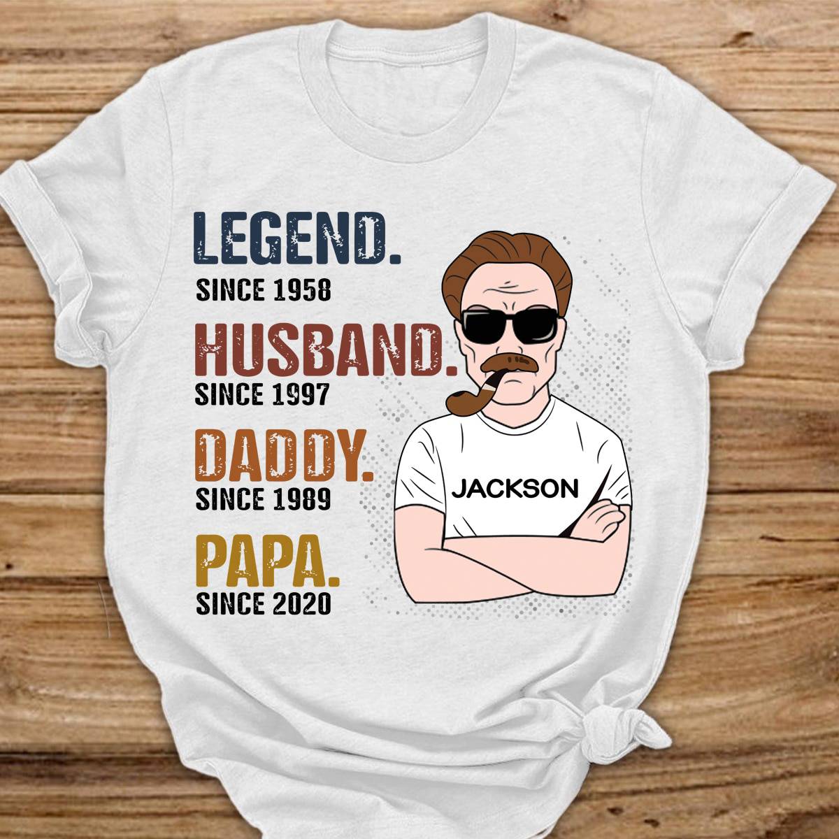 The Legend Husband Daddy Grandpa Old Man Personalized T Shirt -  Gearcustoms.com