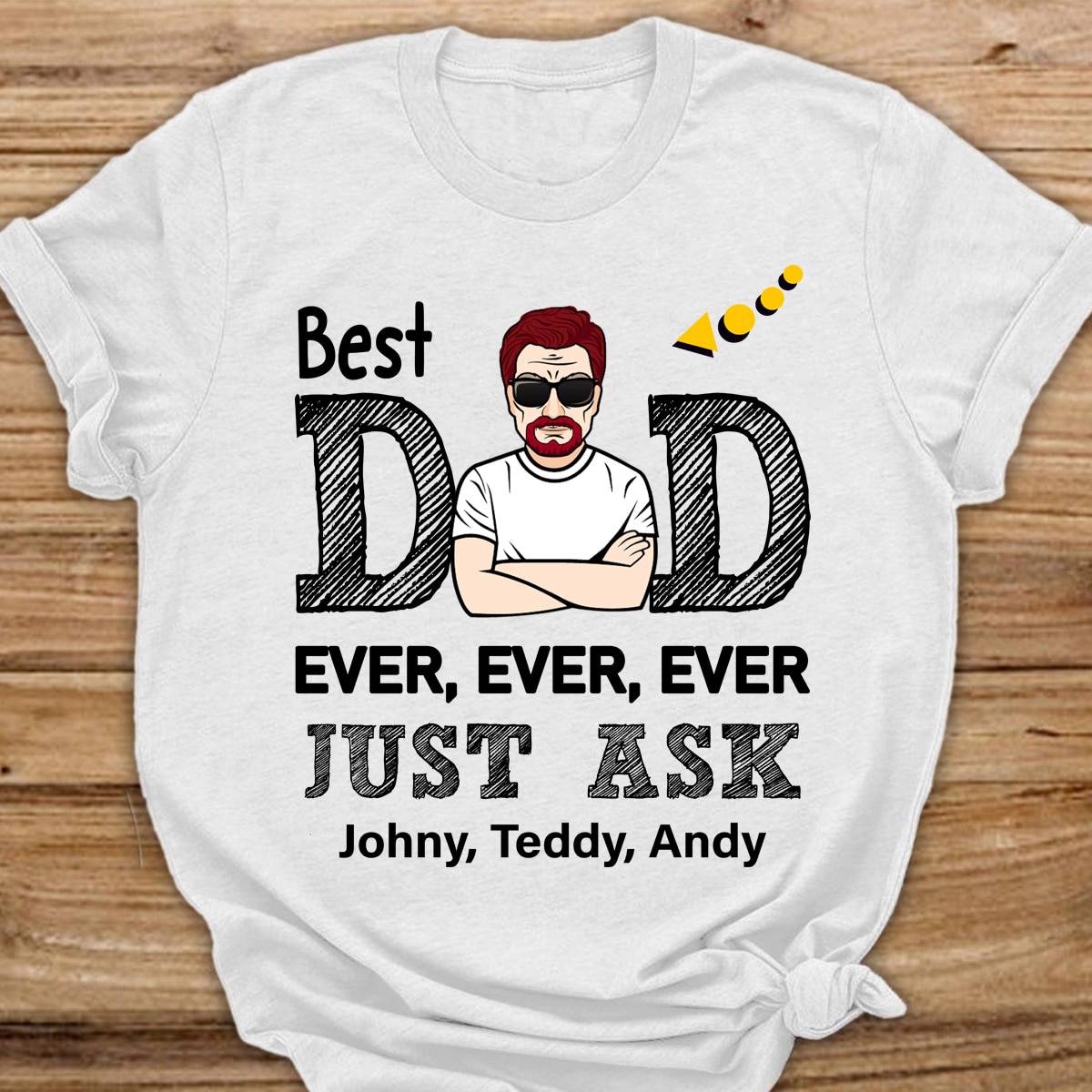 Illustration Print Father's day Gift Custom Gift Personalize Gift Personalized shirt My Dad Rocks Shirt Funny Shirt Best gift for Dad