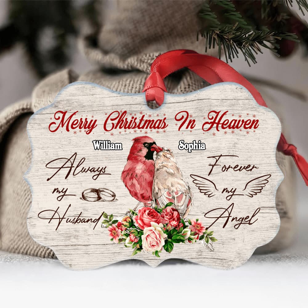 Heaven In Our Home Personalized Photo Ornament, Memorial Ceramic Ornament Remember Gifts 800x800