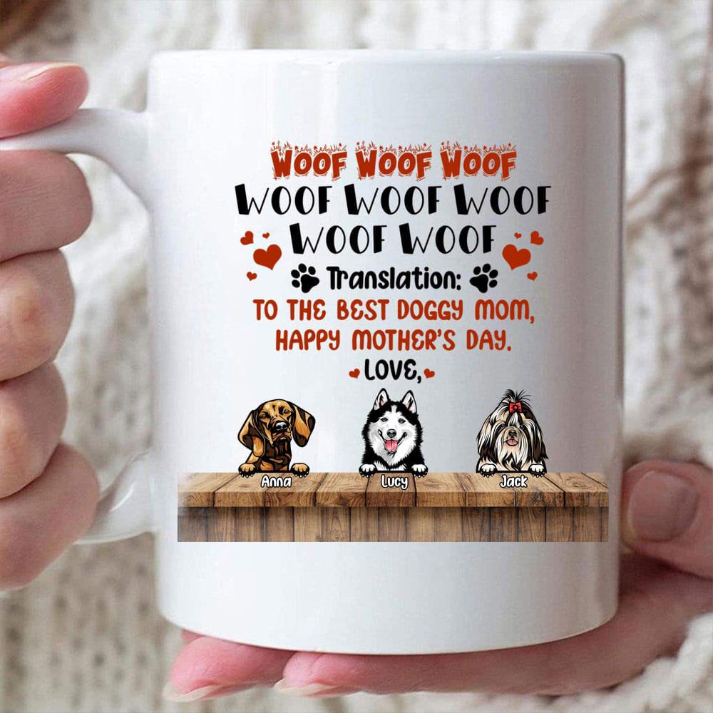 Personalized Best Dog Mom Coffee Mug - Custom Pet Photo Gift