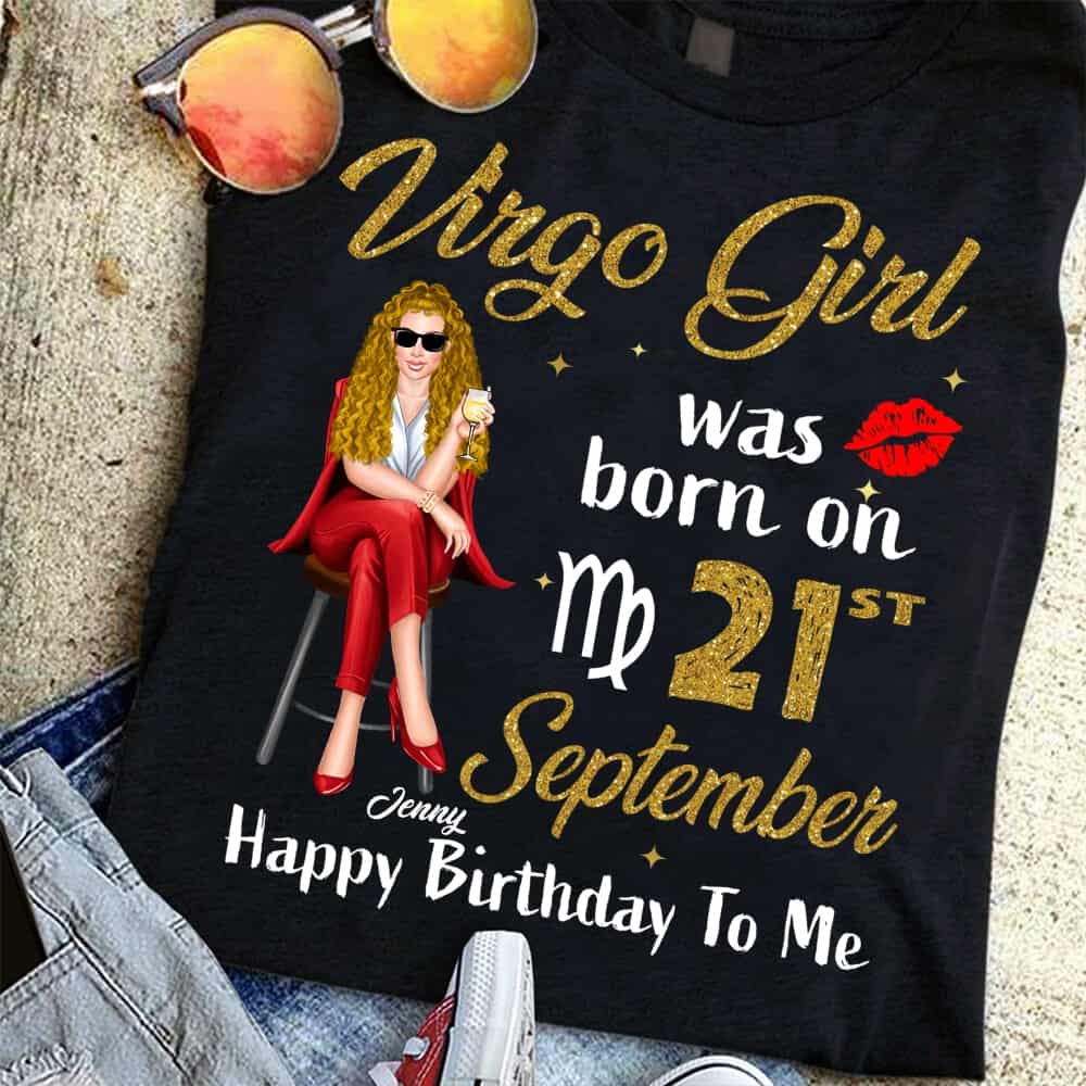 Personalized Custom Virgo Zodiac T Shirt, Virgo Birthday Shirt