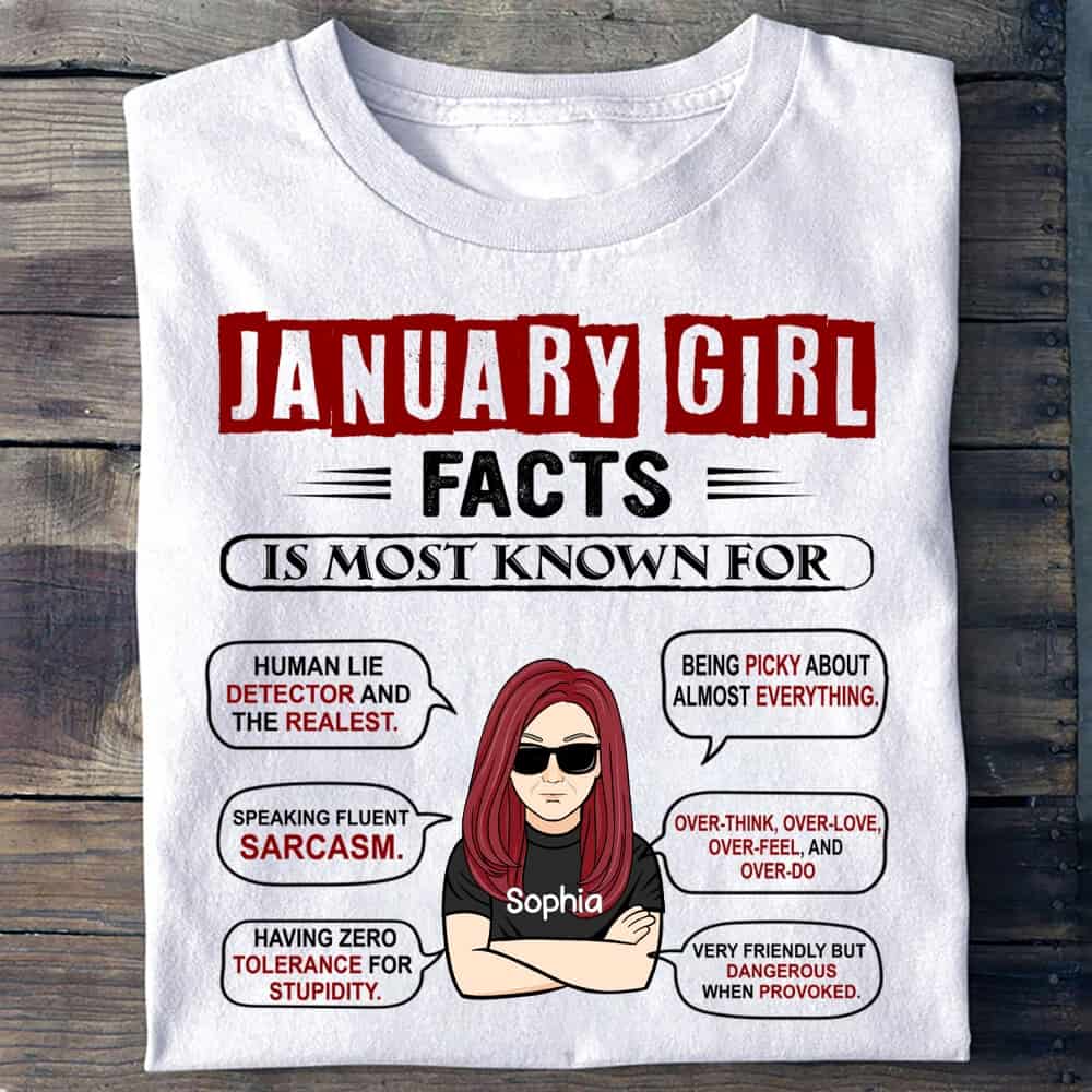 Personalized Custom January Birthday T Shirt, Custom Birthday