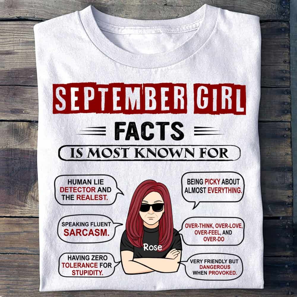 Personalized Custom September Birthday T Shirt, Custom Birthday