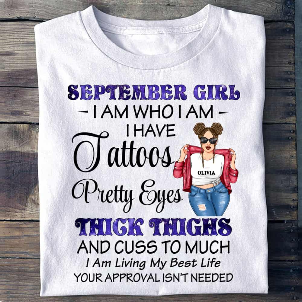 September Birthday Personalized T Shirt, Custom Birthday Shirt