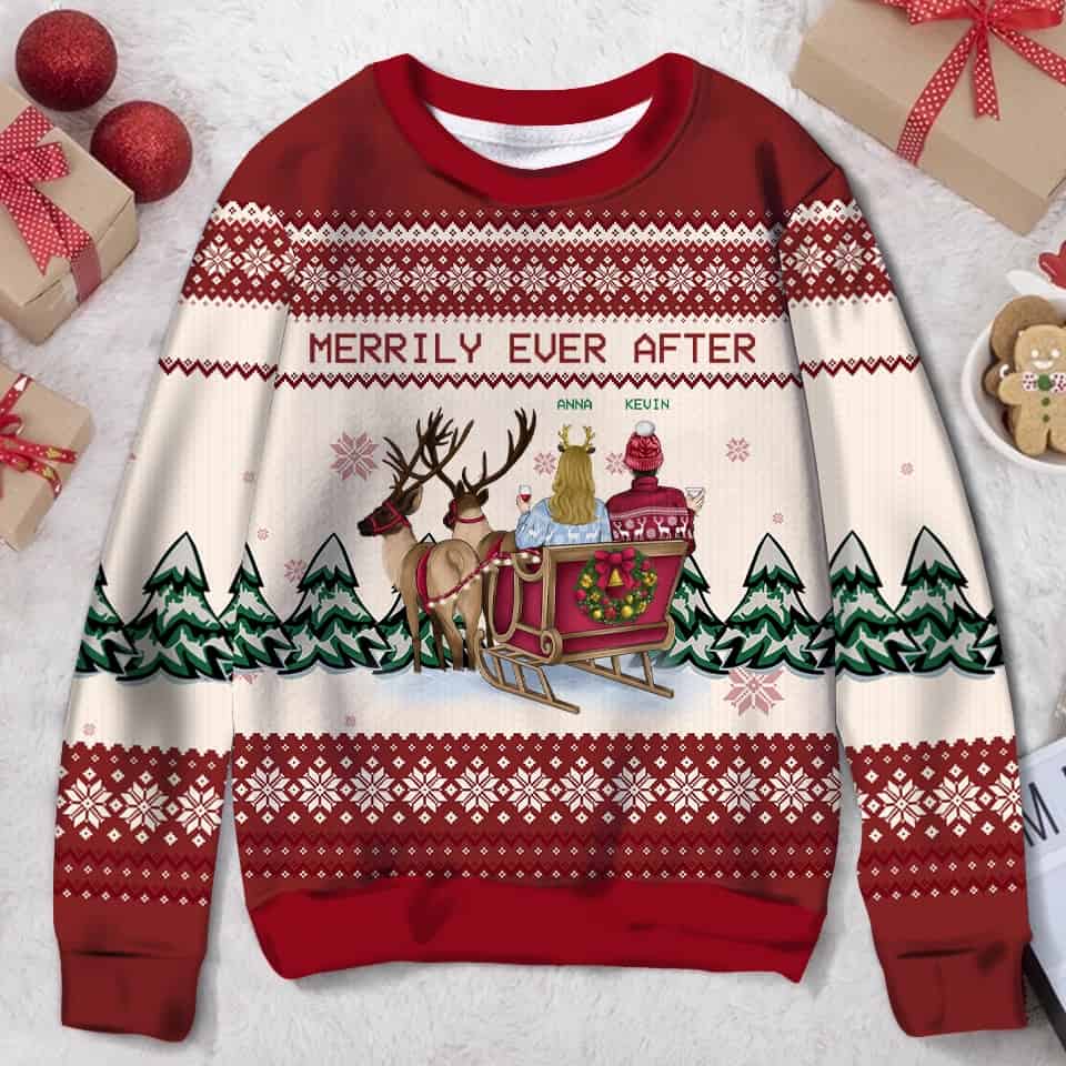 Ugly Christmas Sweater Company - Maglione da uomo con luci LED lampeggianti multicolore - Rosso - XL