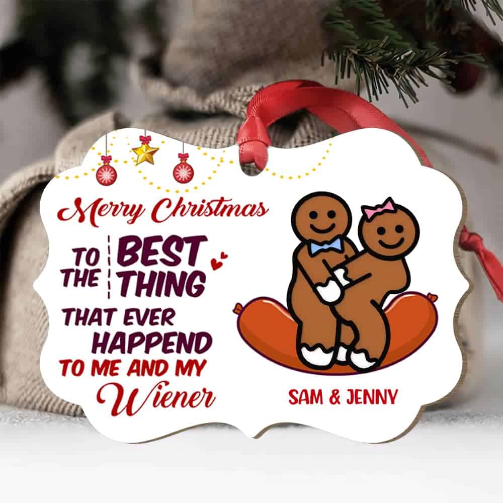 Baby I'm No Weathe Man Naughty Couple, Personalized Custom Medallion Acrylic Ornament, Gift For Couple, Gift For Naughty Couples - Denmark