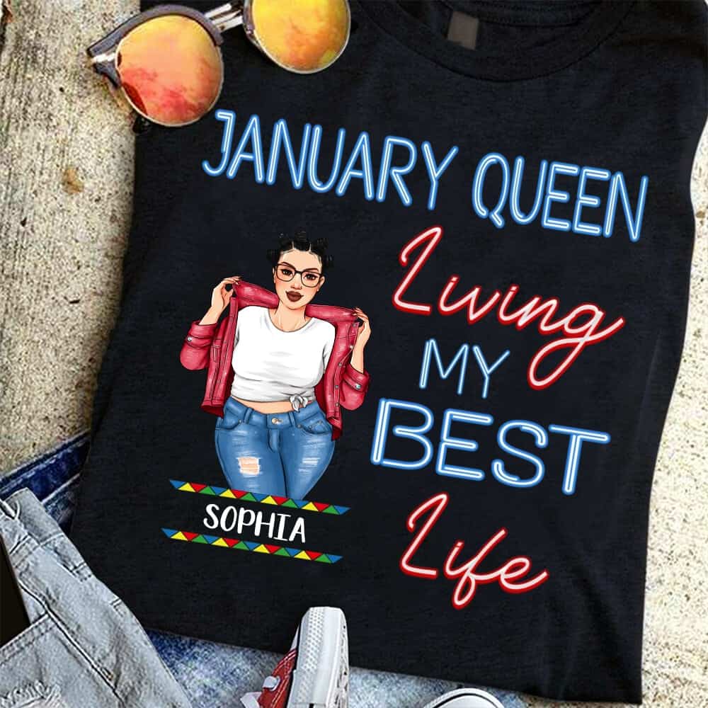 January Birthday Personalized T Shirt, Custom Birthday Shirt