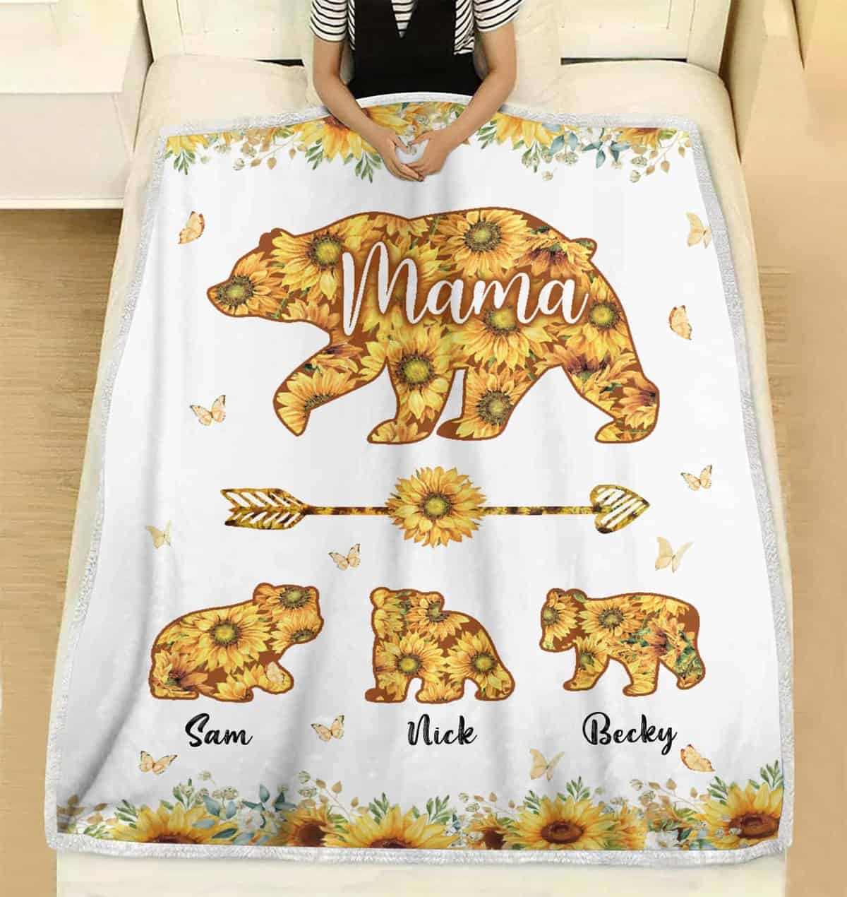 Personalized Mama Bear Blanket We Love You 2 Cubs – Brettwearshop