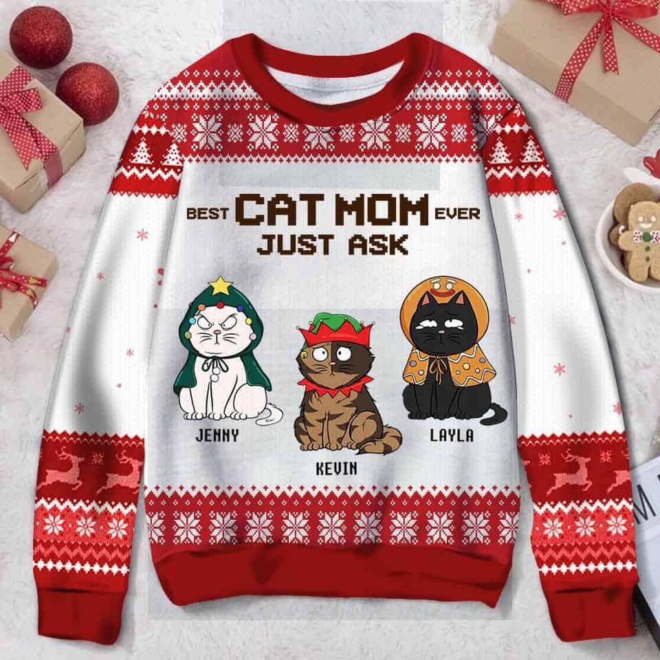 Grumpy cat shops ugly christmas sweater