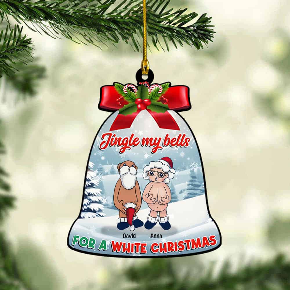 Jingle My Bells, Personalized Acrylic Ornament, Christmas Gifts For Couples